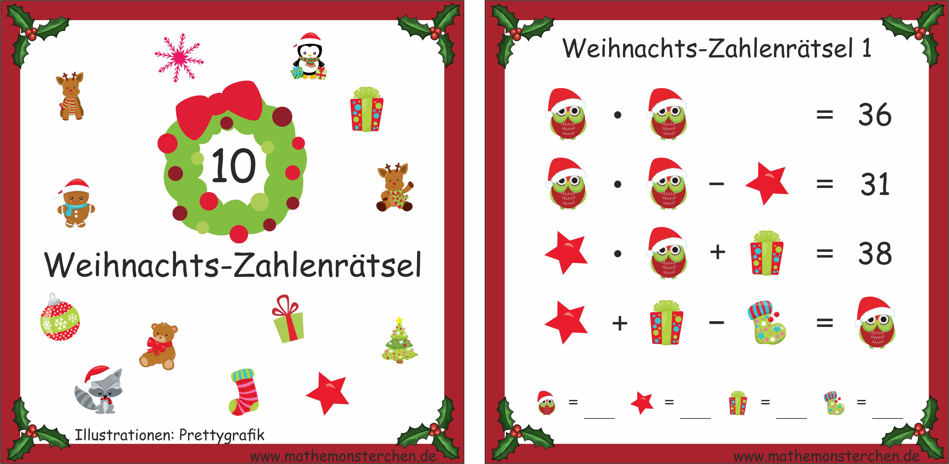 Mathemonsterchen Weihnachten